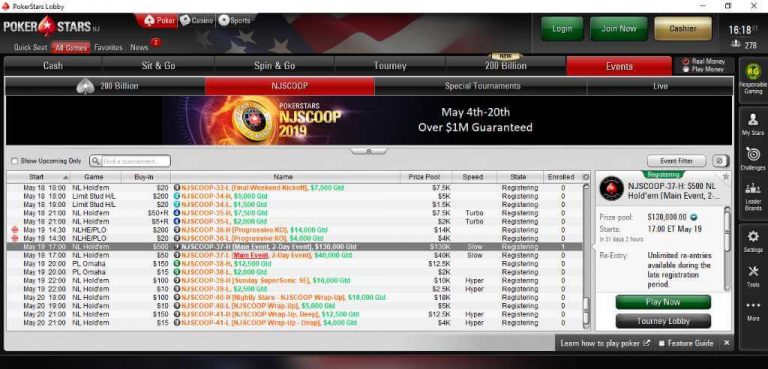 Why Is PokerStars Lowering Its Guarantee For NJSCOOP?