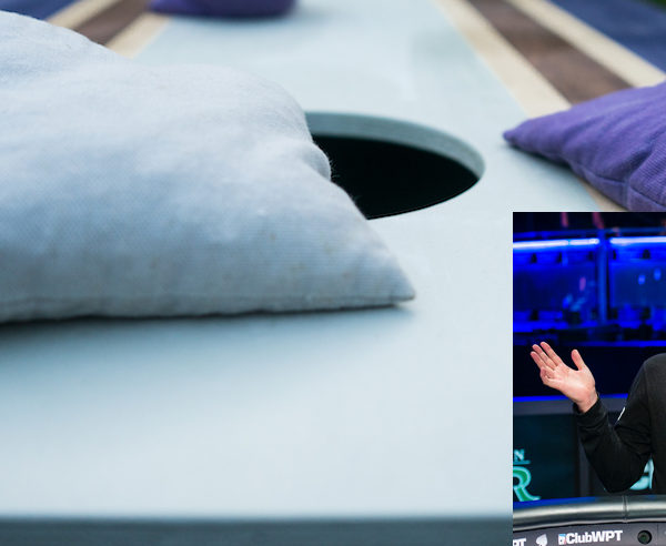 Phil Hellmuth ditches poker chips for cornhole bags this Friday as part of the "Superhole III" celebrity event on ESPN.