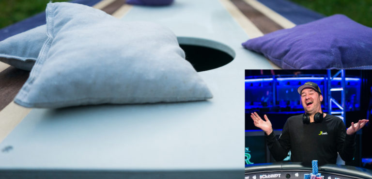 Get In the Hole: Phil Hellmuth Grabs the Bags for ESPN Cornhole Celebrity Challenge