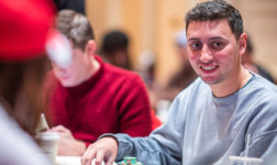 New Jersey’s Frank Funaro has a huge as one of only 37 players returning for Day 5 at the WPT World Championship.