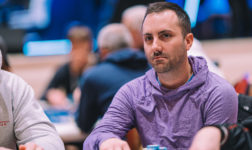 As action resumes on Day 5 of the WPT World Championship, Michigan online player Corey Paggeot battles 36 other players still in the field.